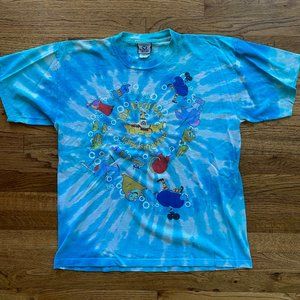 Vintage Liquid Blue Beatles Yellow Submarine T Shirt Size Large